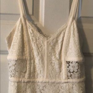White Express Midi Lace Dress